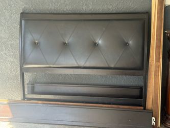Queen bed frame and matching mirror