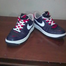 Nike Swoosh Size81/2 Red,Blue,And White Still In Good Shape