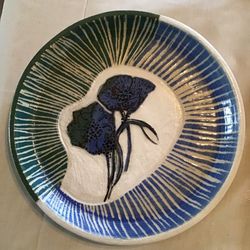 California Pottery Art Poppy Plate