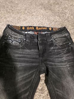 Rock Revival Celinda Black Jeans Size 27