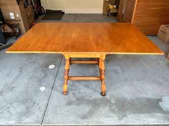 Vintage Whitney Cherry Drop-Leaf Dining Table – Expands to 62" – $325 OBO