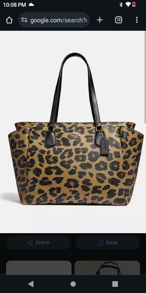 Genuine Coach Leopard Bag