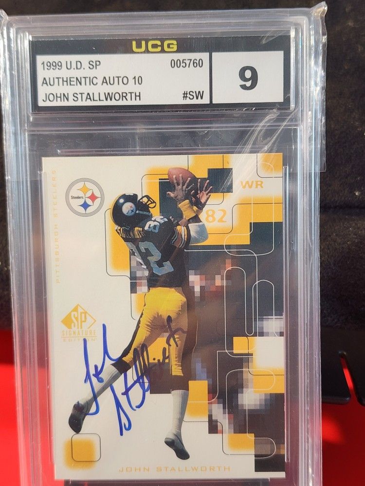 John Stallworth 1999 Upper Deck SP Signature Edition Autographed UCG 10 AUTO 9 OVERALL