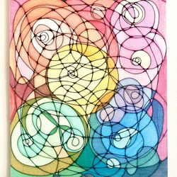 Original Hand-Drawn Abstract Neurographic Art 