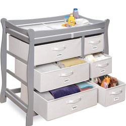 Baby Changing Table - Drawers  - Free-extra Changing Pad 