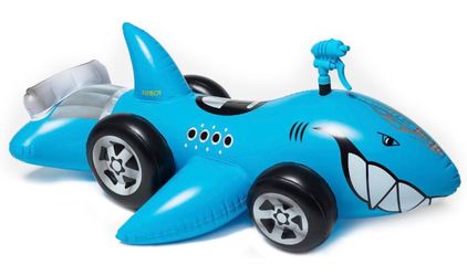 Hot Wheels Inflatable Float for Kids Built-in Water Squirter Pool Float