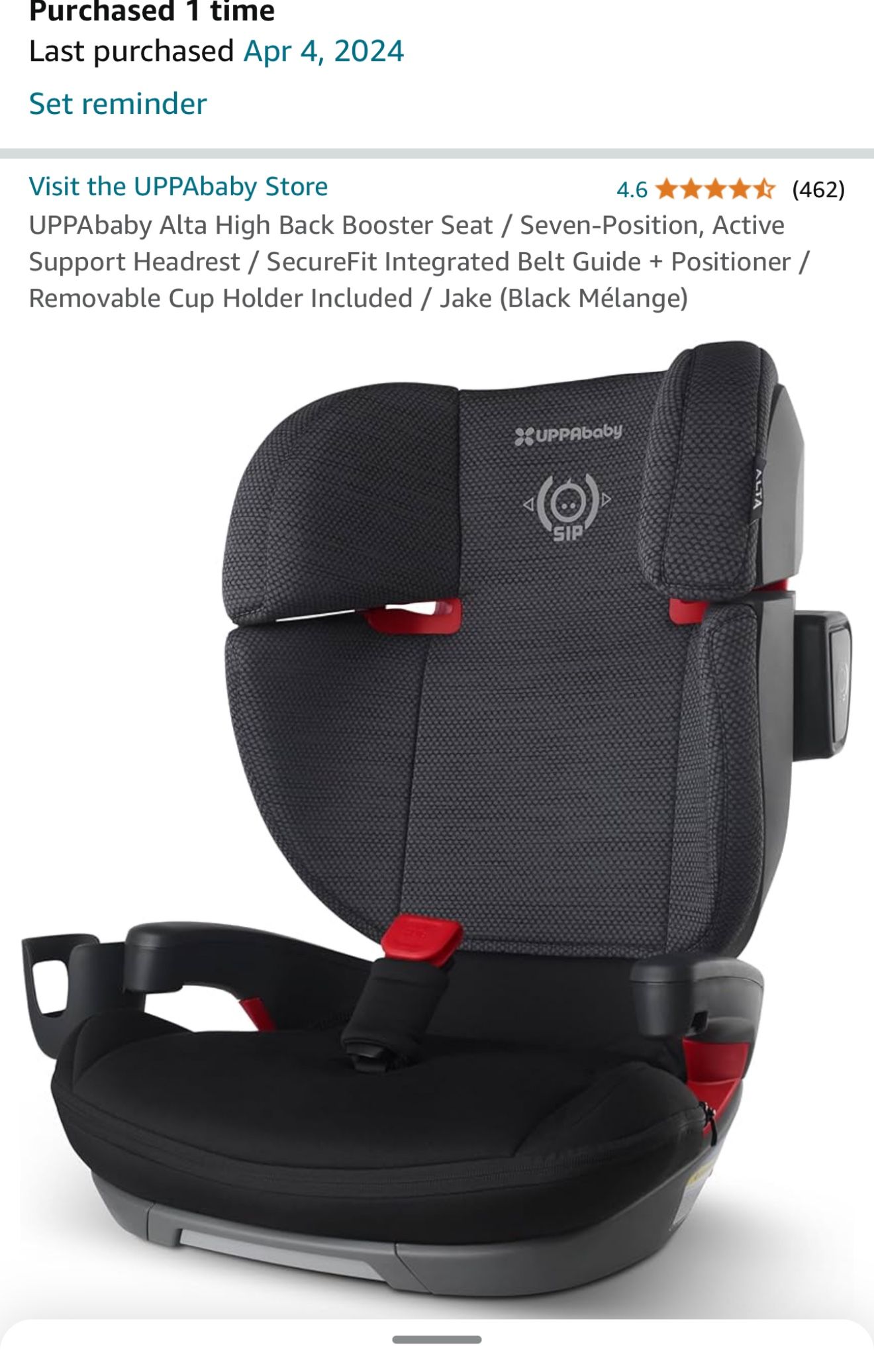 Uppababy Alta High back Booster Seat