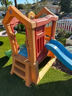 Kids double slide climber