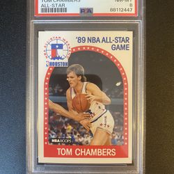 1989 Hoops Tom Chambers All-Star #197 PSA 8 Phoenix Suns