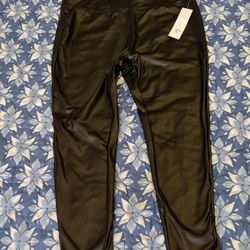 Just Be 2X Faux Leather Skinny Pants Black Leggings Pleather