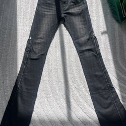 Black Zipper Flare Jeans Size 30 
