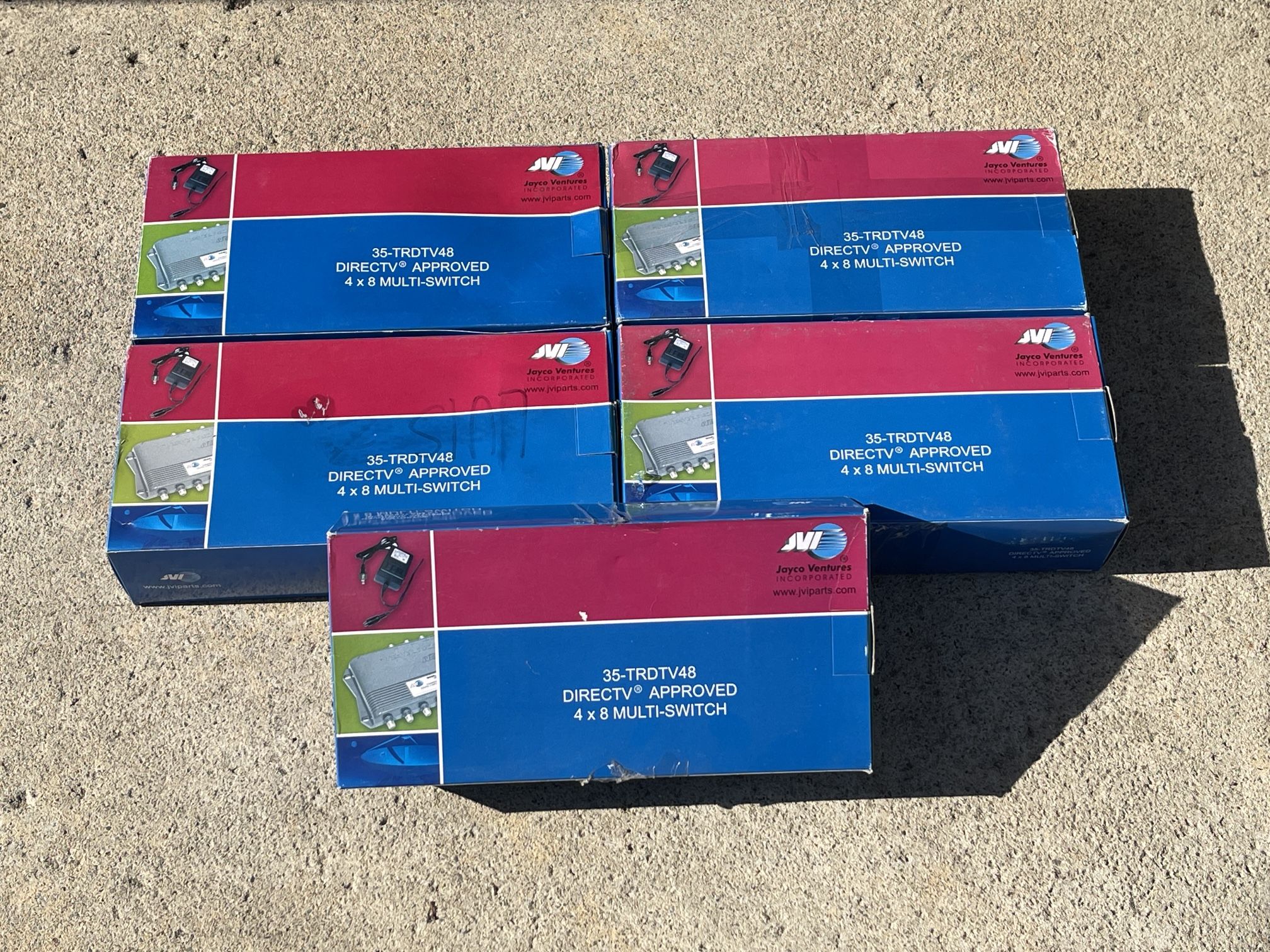 (5) JVI (35-TRDTV48) Directv Satellite Digital 4x8 Multi Switch