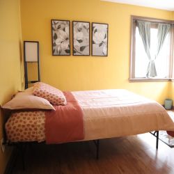 Queen Bed (Mattress + Frame + Bedding)