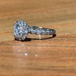 14kt White Gold with 1.12ct Brilliant Cut Diamond Engagement Ring