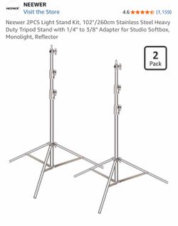 Neewer Tripods(2) and Tripod Dolly’s (2)