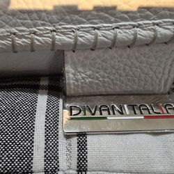 Divanitalia Top Grain White Power Reclining Leather Sofa And Loveseat
