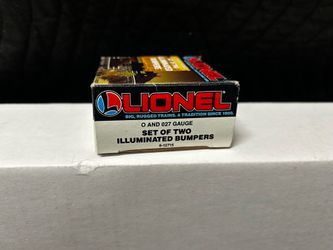 Lionel 6-12715 O and O27 Gauge Set Of Two Illuminated Bumpers.