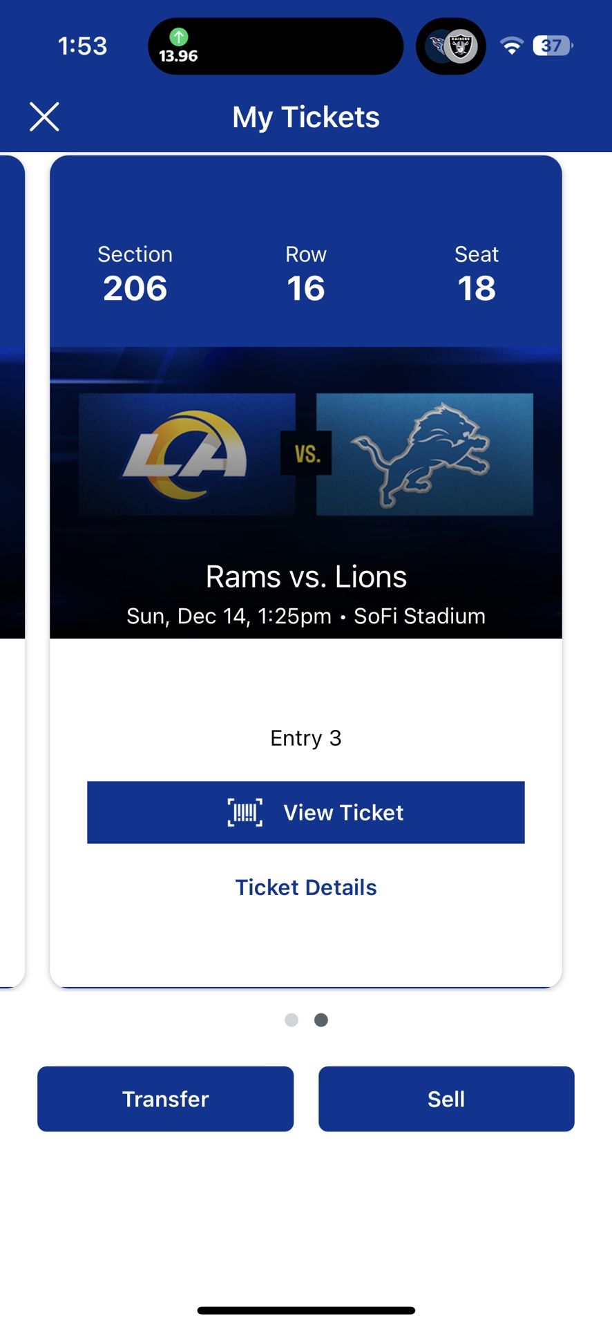 LA Rams Vs Detroit Lions