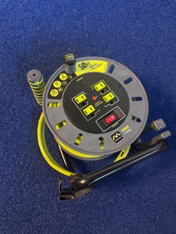 New 50 FT power at work cord reel and wall mount
