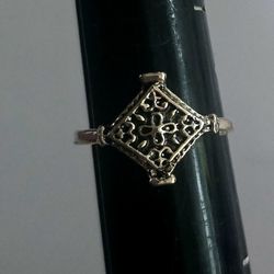 CELTIC FLOWER TITANIUM SILVER FOREVER WEAR NEW SIZE 6 RING