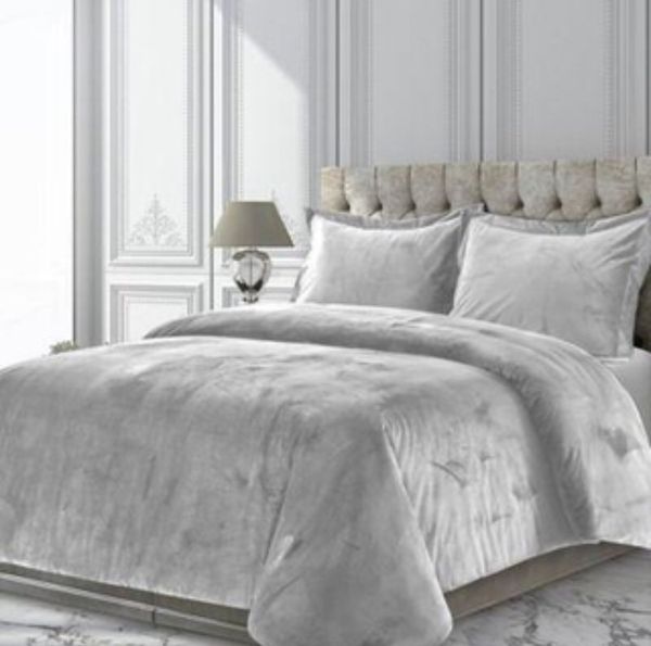 Tribeca Living Twin Size Duvet Cover Set In Silver New For Tribeca Living Twin Size Duvet Cover Set In Silver New