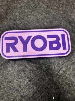 Ryobi 3D Printed Sign Purple