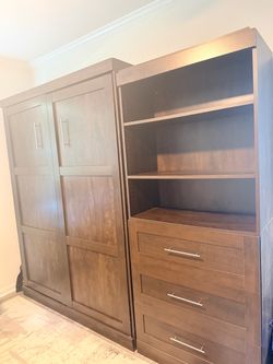Murphy Bed with Shelving and Drawers