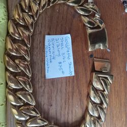 Chain Cuban Link Stainless Steel Gold-plated Very Heavy