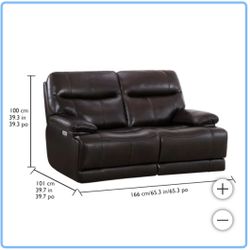 Ridgewin Leather Power Reclining Sofa Set