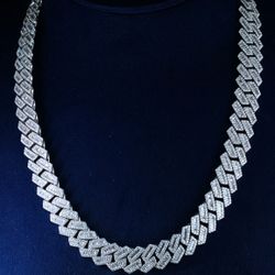 Custom Iced Out Baguette Cuban Link Chain 