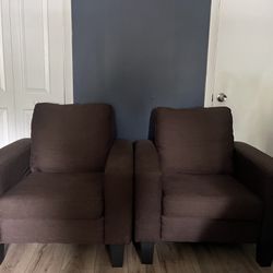 Two Brown Chairs