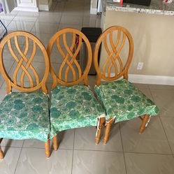Three Wooden Chairs 