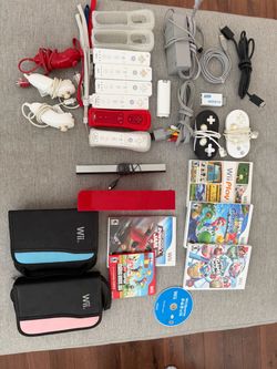 🔴 Nintendo Wii 25th Anniversary Red Bundle – 6 Remotes, Games & Tons of Accessories