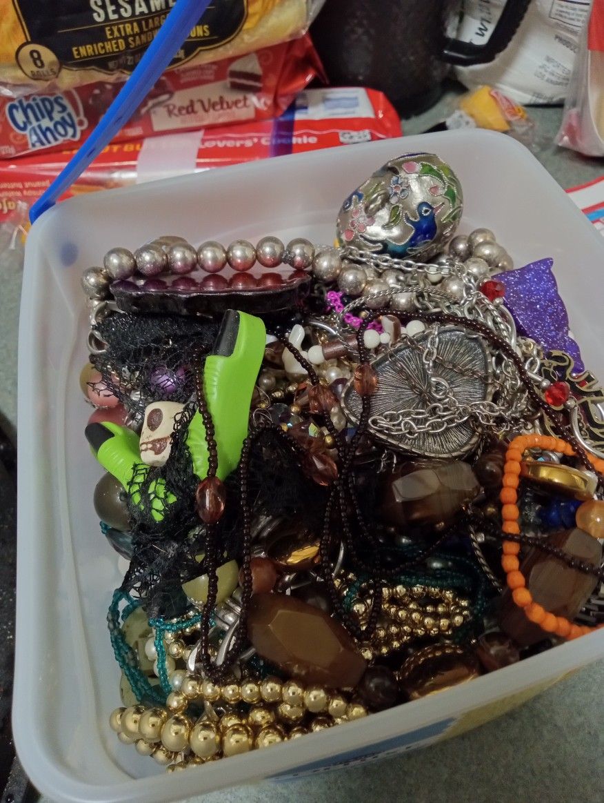 I Gallon Container Full Of Wearable Jewelry 