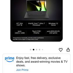 LG GRAM 15.6 LAPTOP BRAND NEW IN BOX