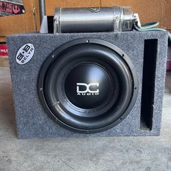 12inch Subwoofer DC Audio Level 4 W/ Hifonics Amp and ported Box