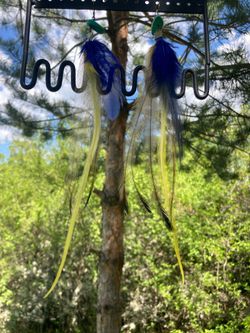 Long feather earrings