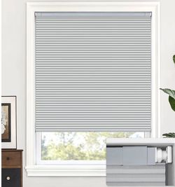LazBlinds Cordless Cellular Shades No Tools No Drill Blackout 35 1/2" W x 64" H