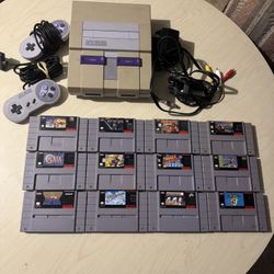 Super Nintendo with 12 Games
