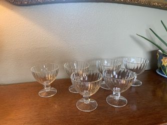 Six large ice cream bowls