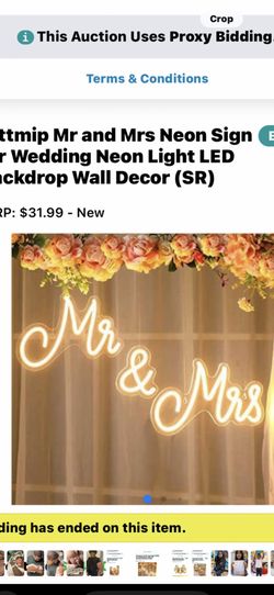 LED Light Up Wedding Sign