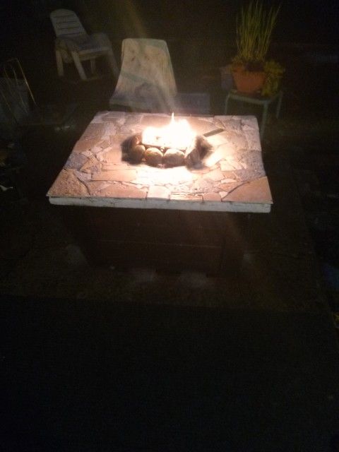 Propane Fire Table Manual Light.