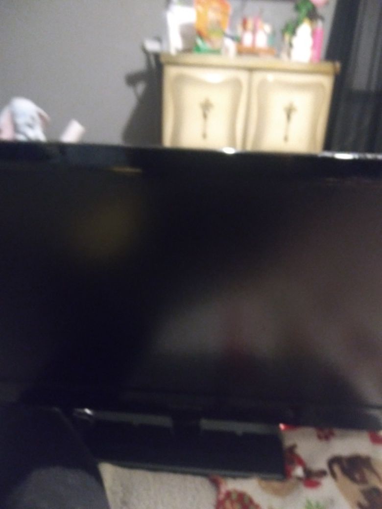 24 in TV with flat screen works great $40