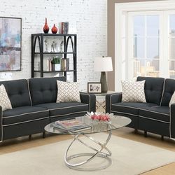 Brand New Black Sofa And Love Seat 