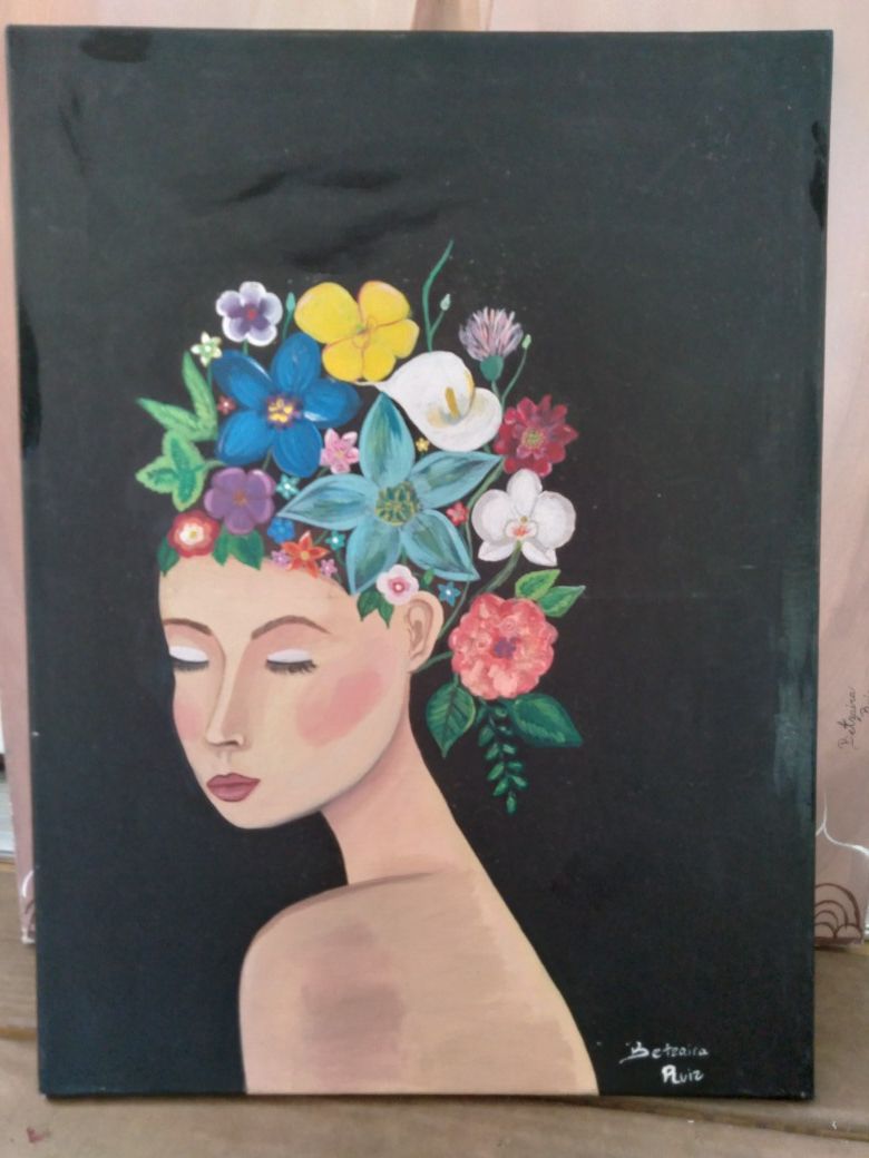 Flowers in my mind acrylic painting