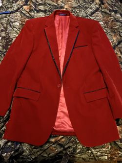 Red suit jacket