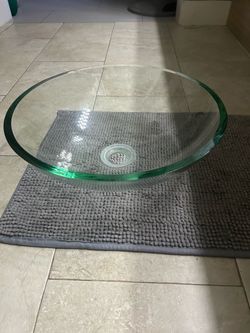 Bathroom glass sink