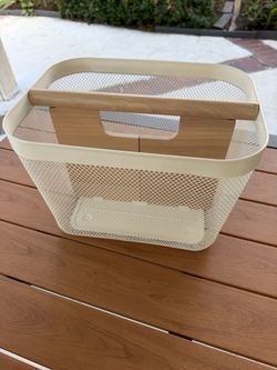 White IKEA RISATORP Basket w Compartments 13”W*9.5”L*9”H