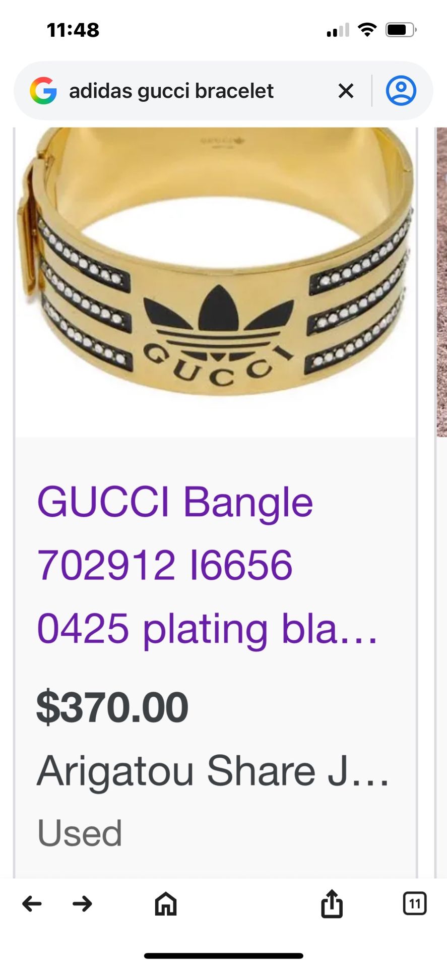 Adidas X Gucci Bangle