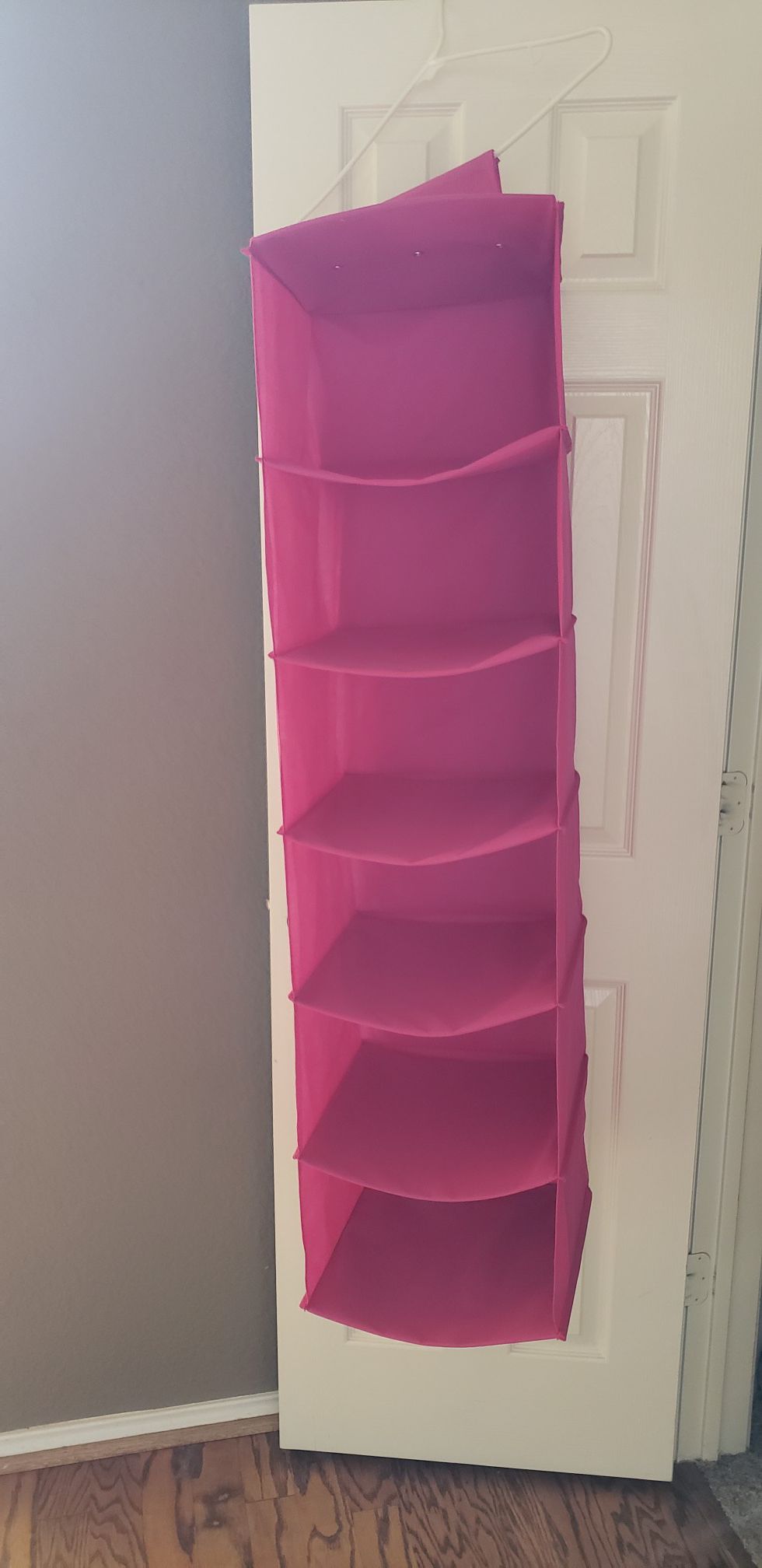 Pink closet organizer